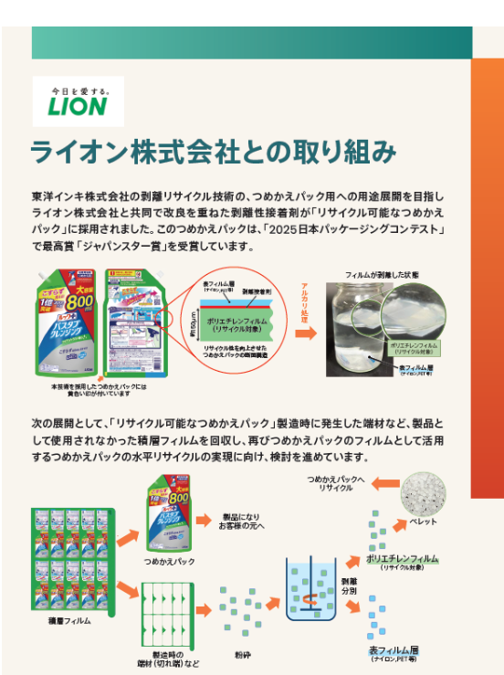 当社との取り組みを紹介するartience(東洋インキ)様のポスター