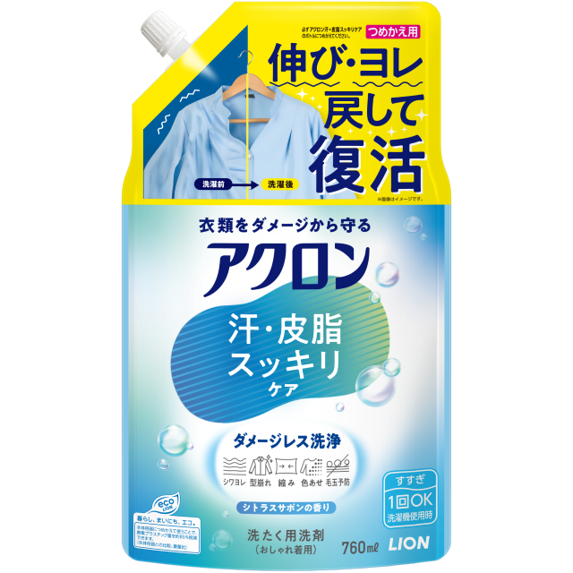 アクロン汗・皮脂スッキリケア つめかえ用大760ml