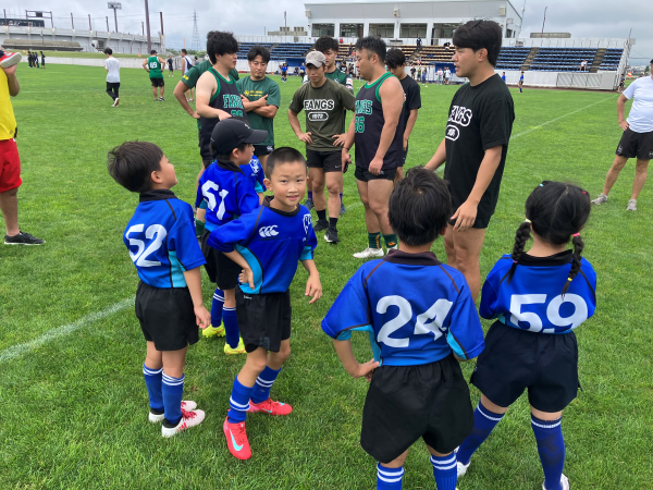 ライオン子どもラグビー教室の様子